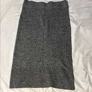LOFT Gray Knit Midi Pencil Skirt